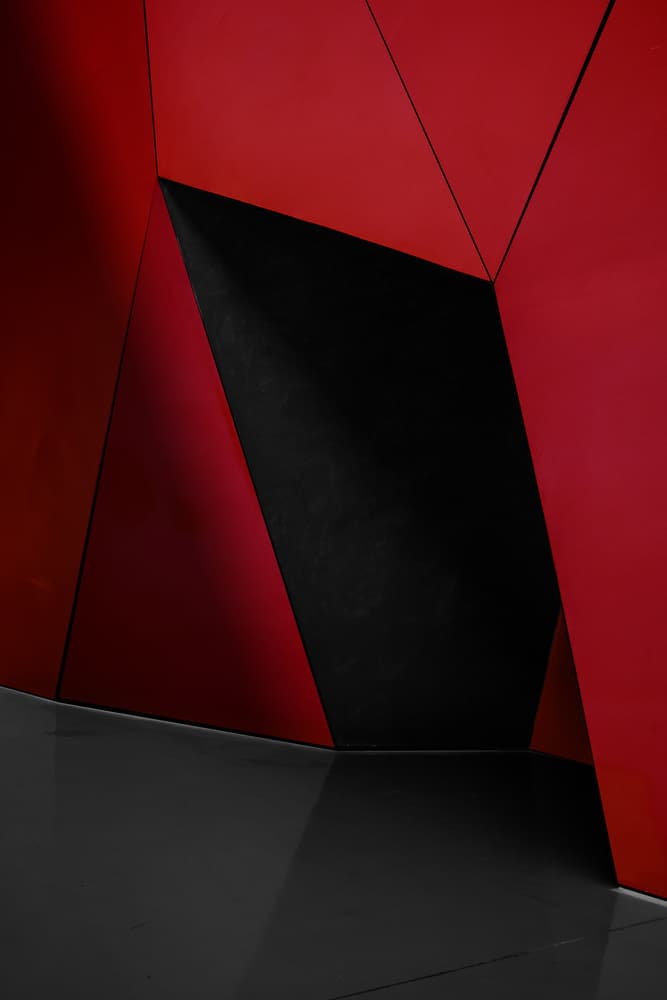 Bold Red Geometry by Ibrahim Nabeel — canvas wall art