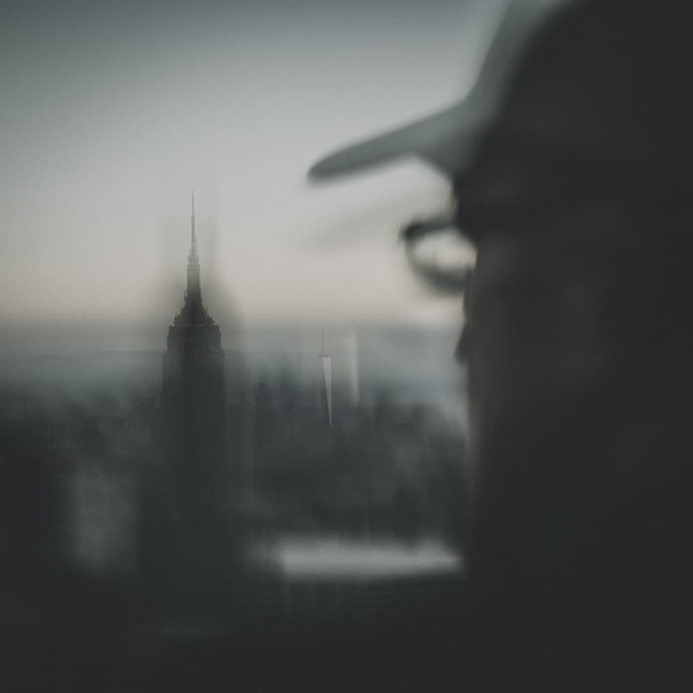 Man Overlooking New York by Soheb Akhtar — canvas wall art