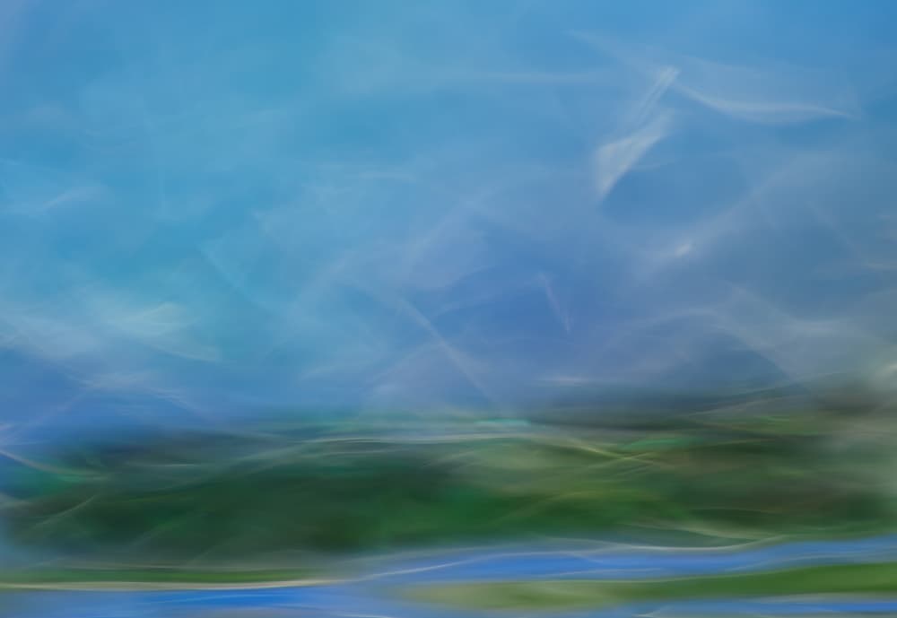 Dreamy Blue Landscape by Willy Marthinussen — canvas wall art