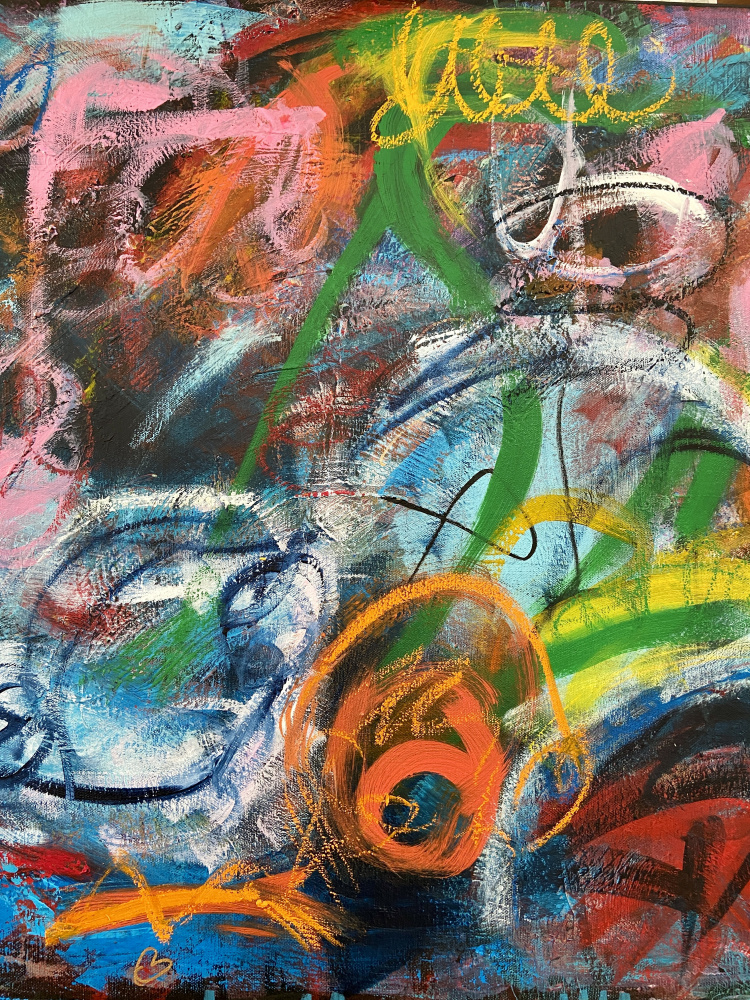 Colorful Abstract Expression by Irene Chua — canvas wall art