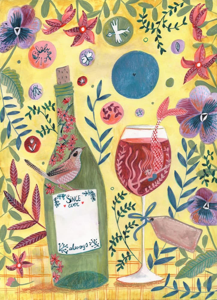 Mermaid Wine by Caroline Bonne Müller — canvas wall art