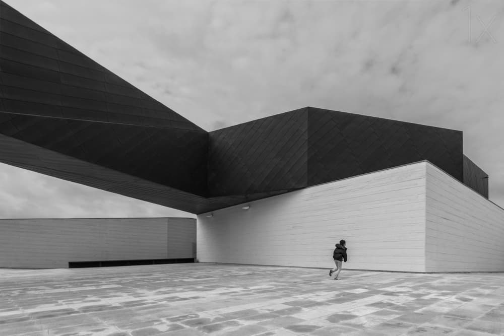 Geometric Building Walk by Filipe P Neto — canvas wall art