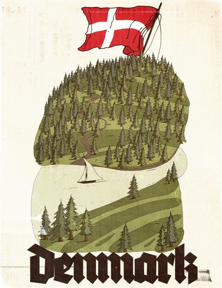 Denmark Forest Lake by Nicholas — canvas wall art