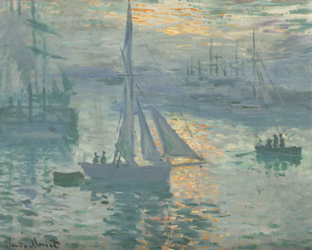 Sunrise (1873) By Claude Monet by Claude Monet — canvas wall art