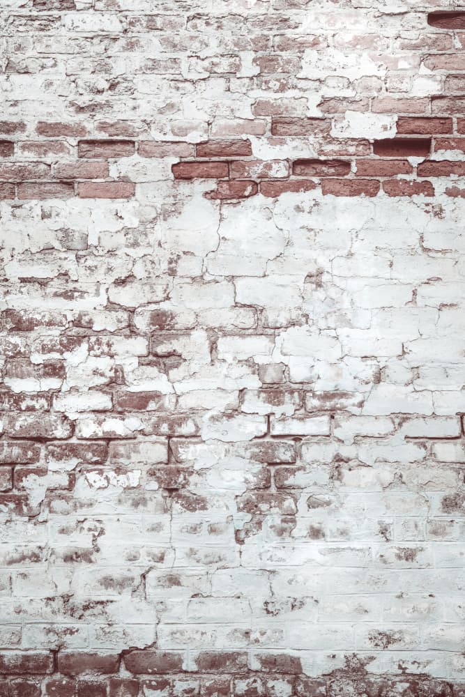 Distressed Peeling Brick Wall by Tim Mossholder — canvas wall art