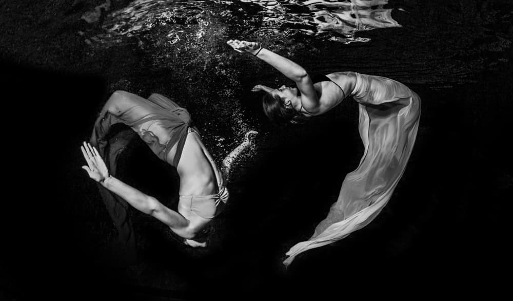 Graceful Underwater Ballet by Ken Kiefer — canvas wall art