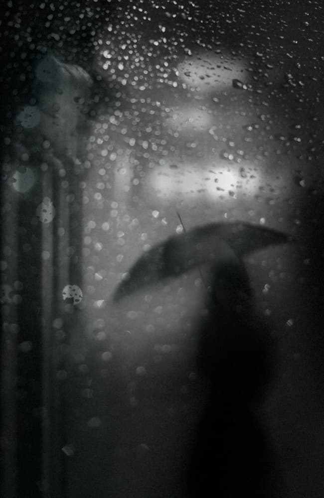 Rainy Street Silhouette by Teruhiko Tsuchida — canvas wall art