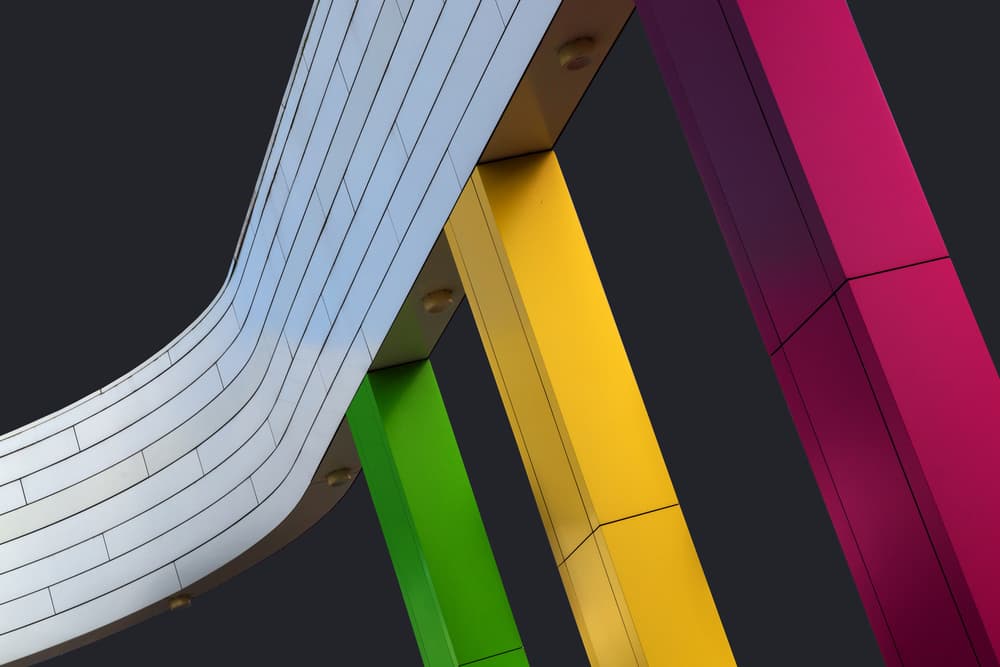Vibrant Architectural Forms by Theo Luycx — canvas wall art