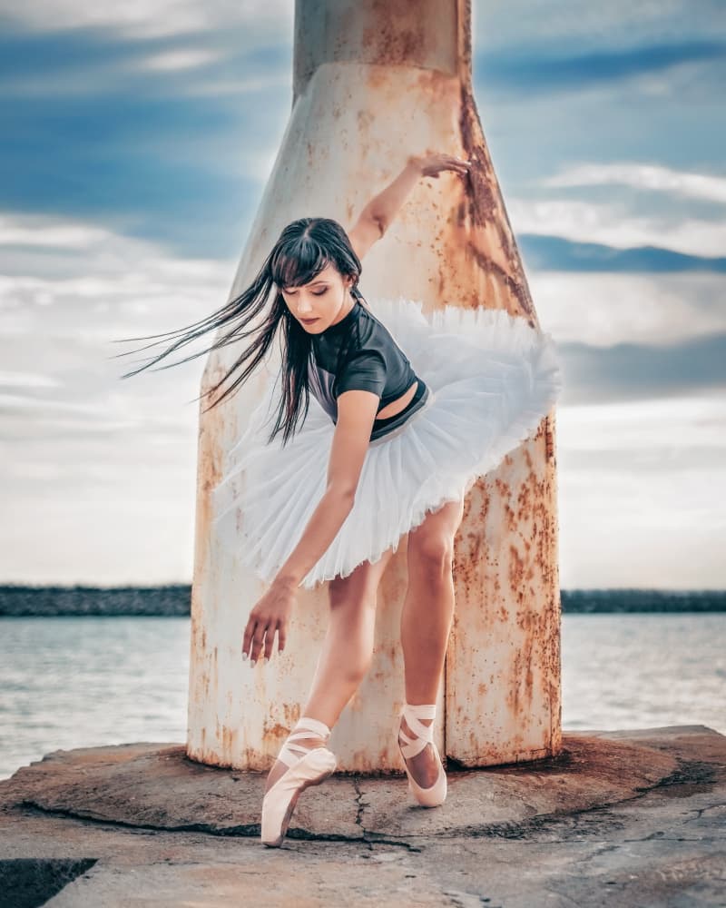 Ballerina by the Sea by Vasil Nanev — canvas wall art