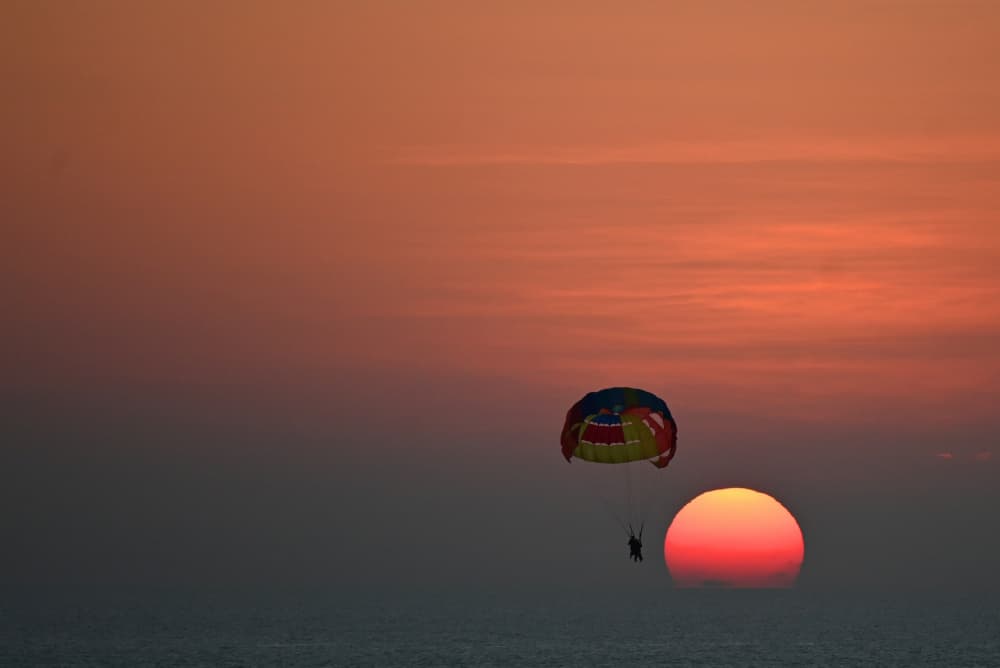 Vibrant Parasail Sunset by Miro Susta — canvas wall art