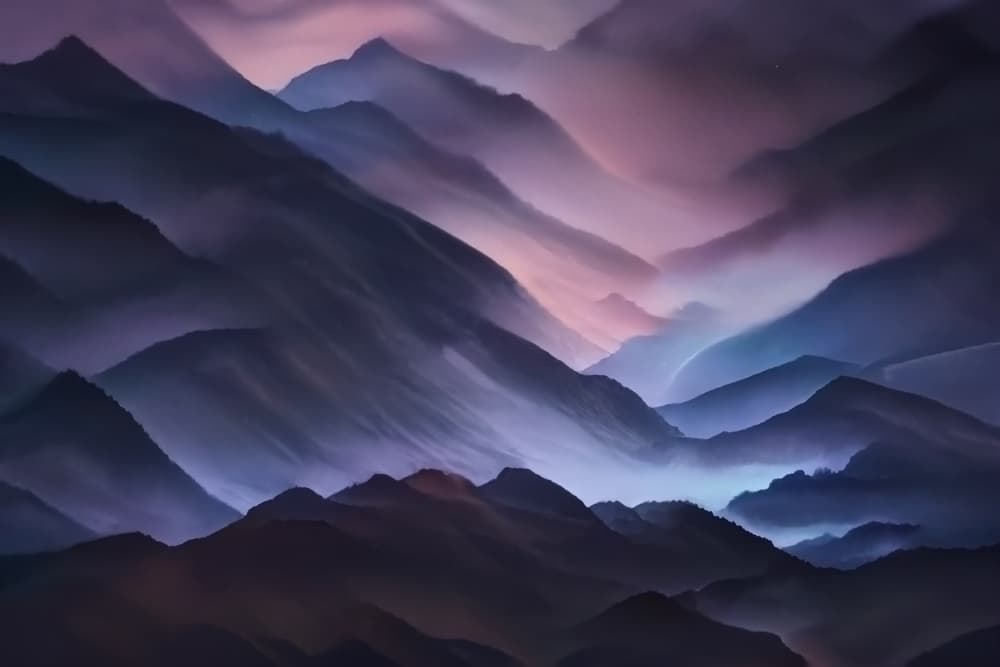Twilight Mountain Layers by Robin Wechsler — canvas wall art