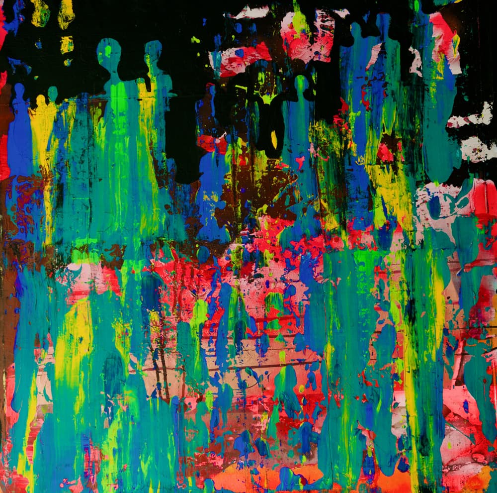 Vibrant Abstract Crowd by Fredrik Olsen — canvas wall art
