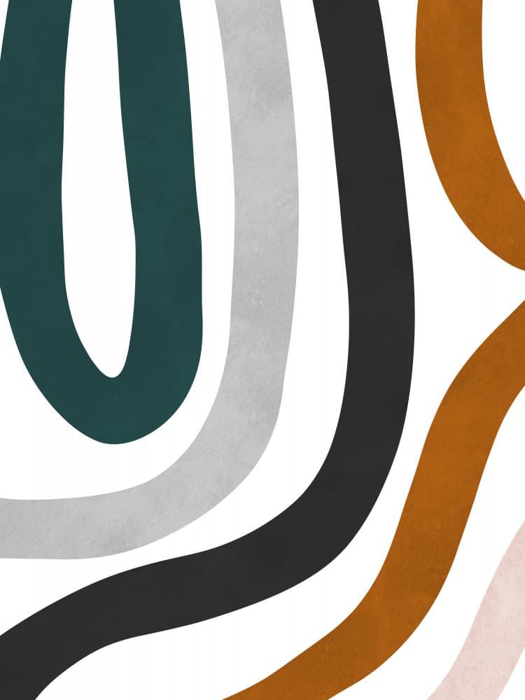 Organic Abstract Curves by Vitor Costa — canvas wall art