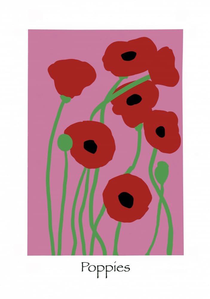 Colorful Poppies Pink by Sharyn Bursic — canvas wall art