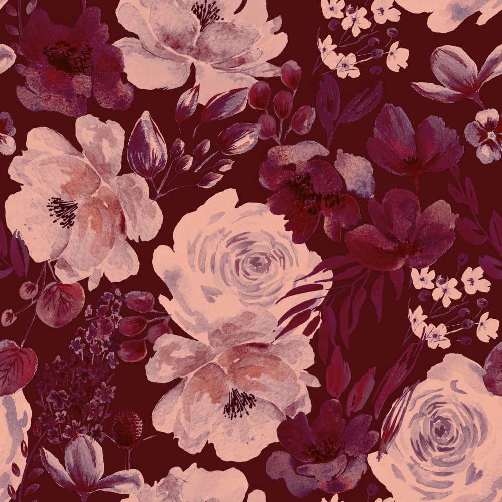 Floral Chaos Watercolor Pattern Vintage by Anis Illustration — canvas wall art