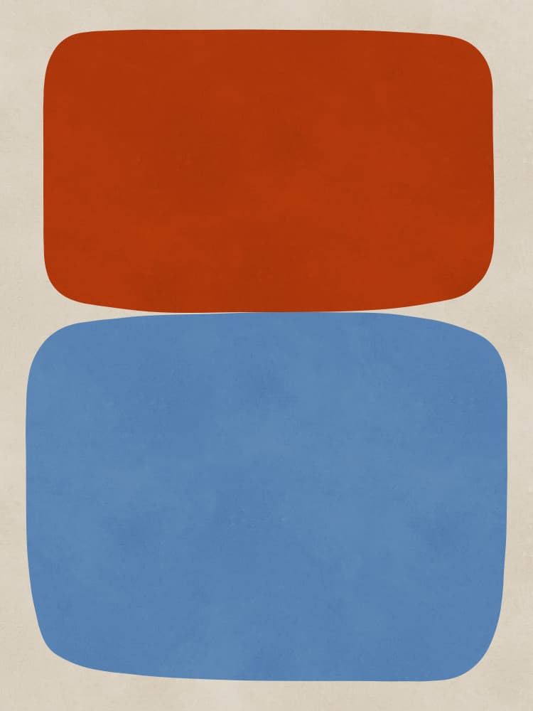 Orange Blue Shapes Balance
