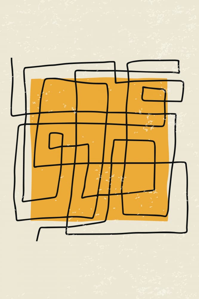 Winding Abstract Grid by jay stanley — canvas wall art