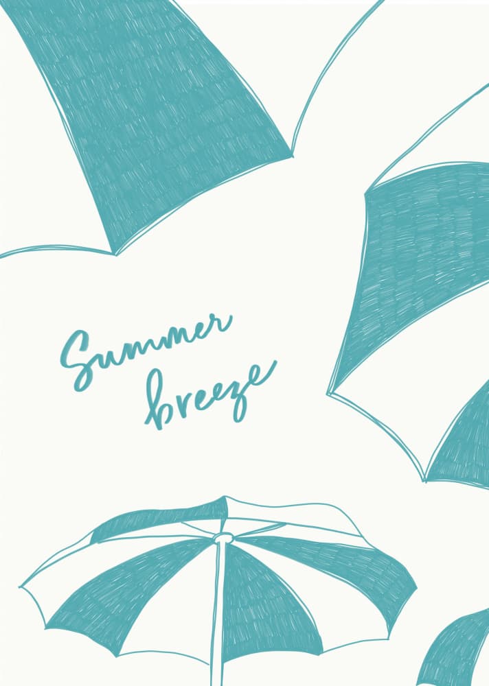 Breezy Summer Umbrellas by Rio Soléy — canvas wall art