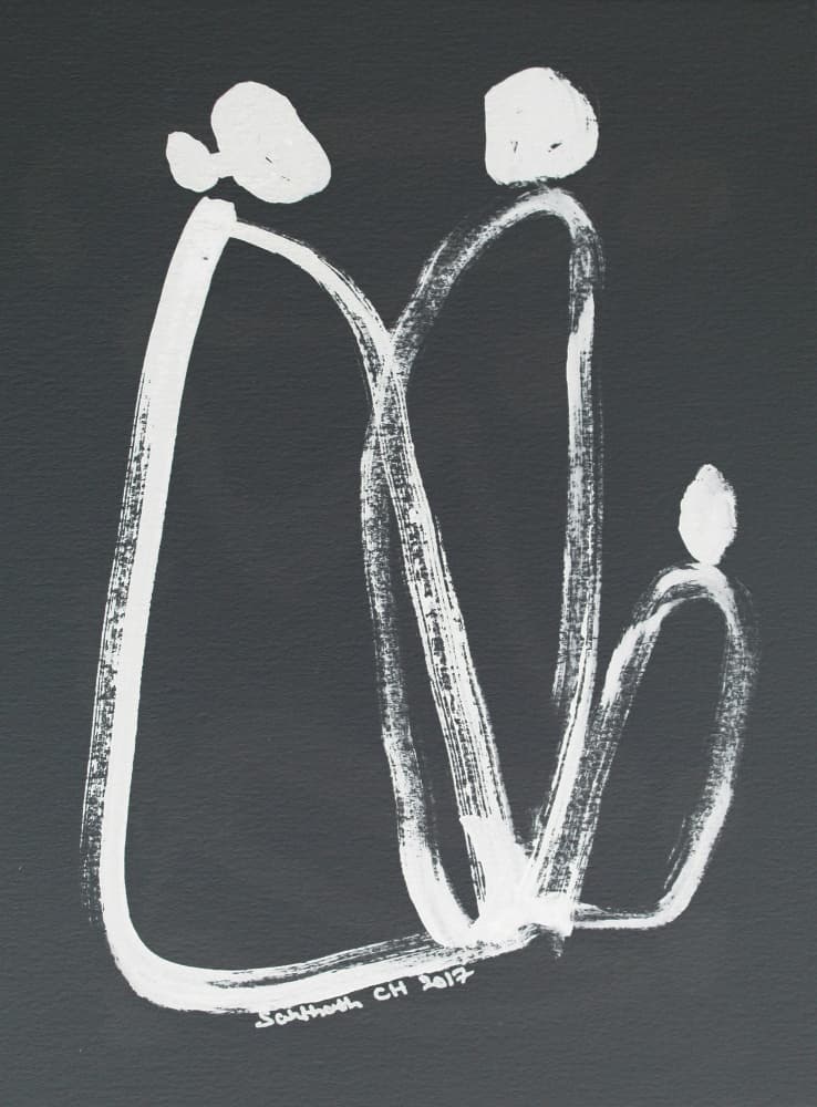 Abstract Family Love by Santhosh ch — canvas wall art
