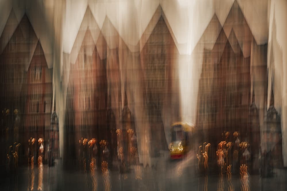 Blurred City Evening by Heike Willers — canvas wall art