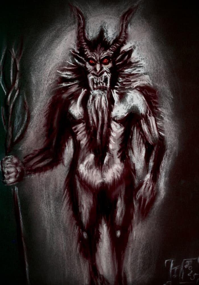 Krampus Folklore Beast by Tim Hoinkis — canvas wall art