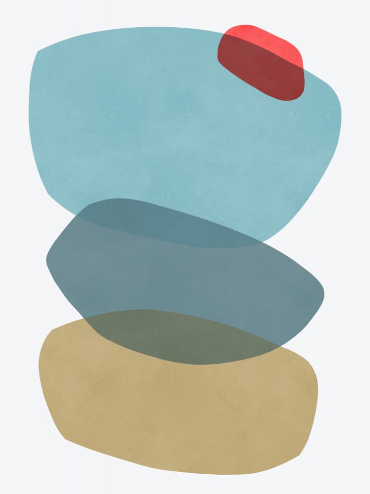 Stacked Organic Forms by Vitor Costa — canvas wall art