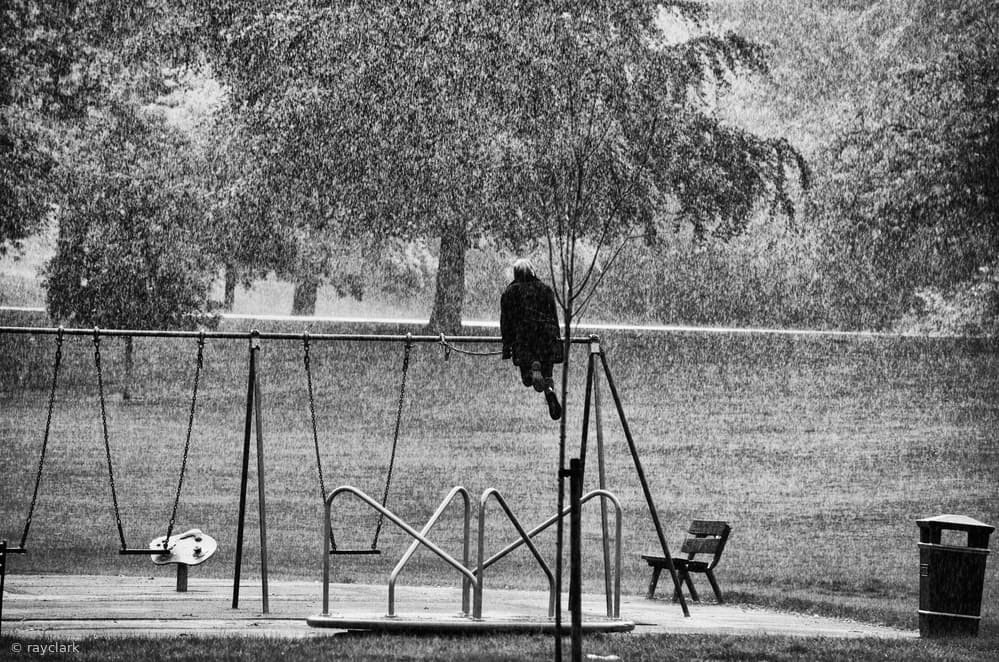 Solitude In The Rain by Ray Clark — canvas wall art