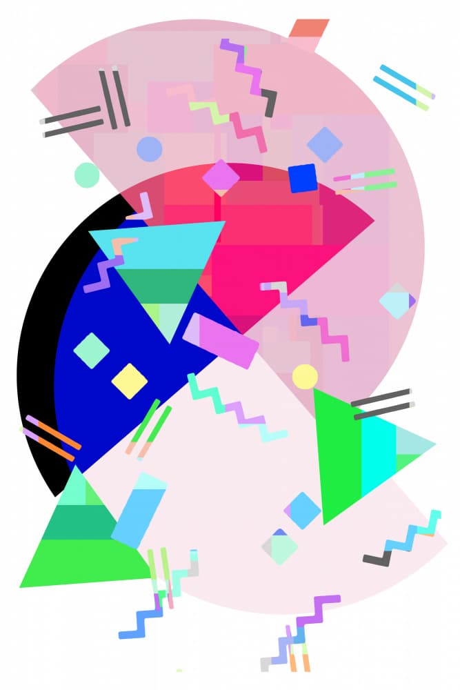 Memphis Geometric Shapes by cartissi — canvas wall art