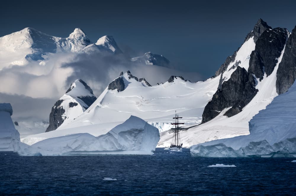 Tall Ship Icy Waters by Karol Nienartowicz — canvas wall art