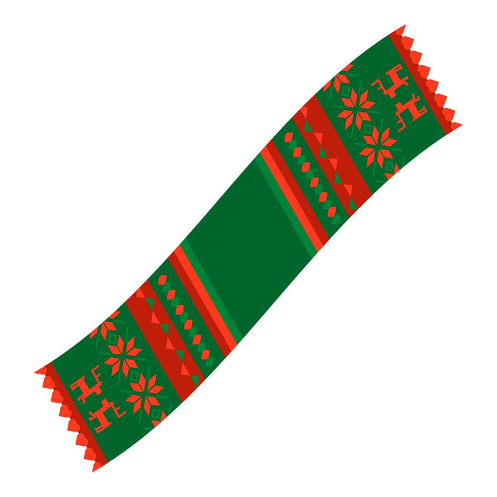 Nordic Christmas Scarf by Marika Barsrsind — canvas wall art