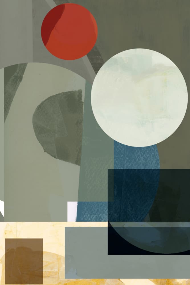 Muted Geometric Composition by cartissi — canvas wall art