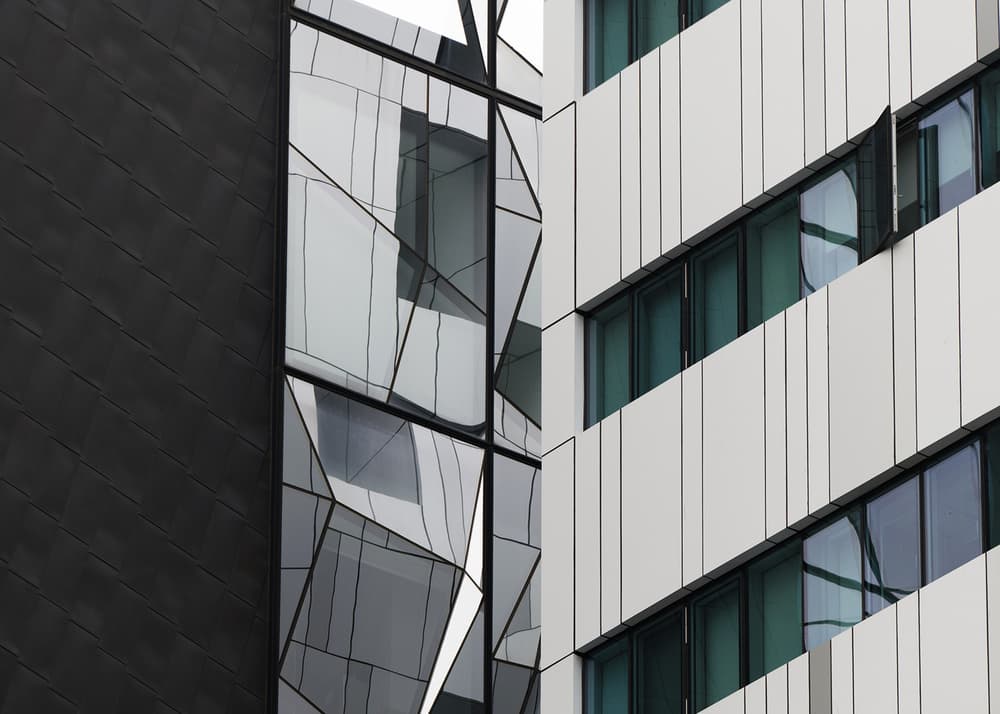 Geometric Facade Reflections by HAN dong hee — canvas wall art
