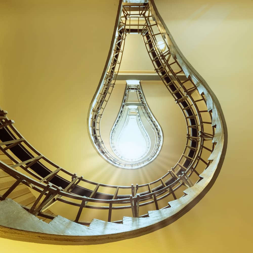 Elegant Golden Spiral by Thomas Siegel — canvas wall art