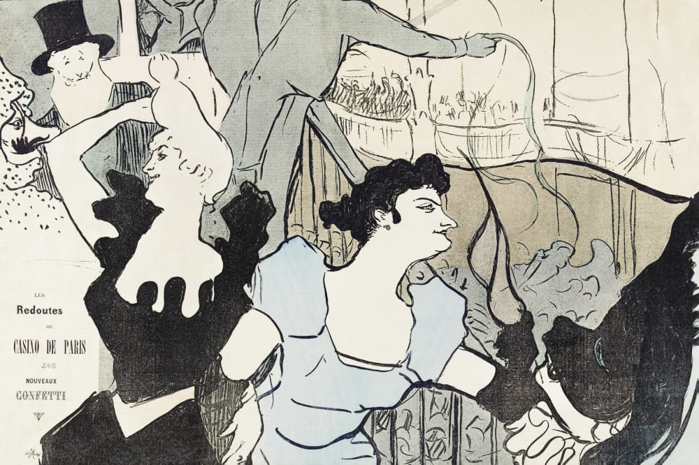 Les Reodutes Du Casino De Paris(1892) by Toulouse Lautrec — canvas wall art