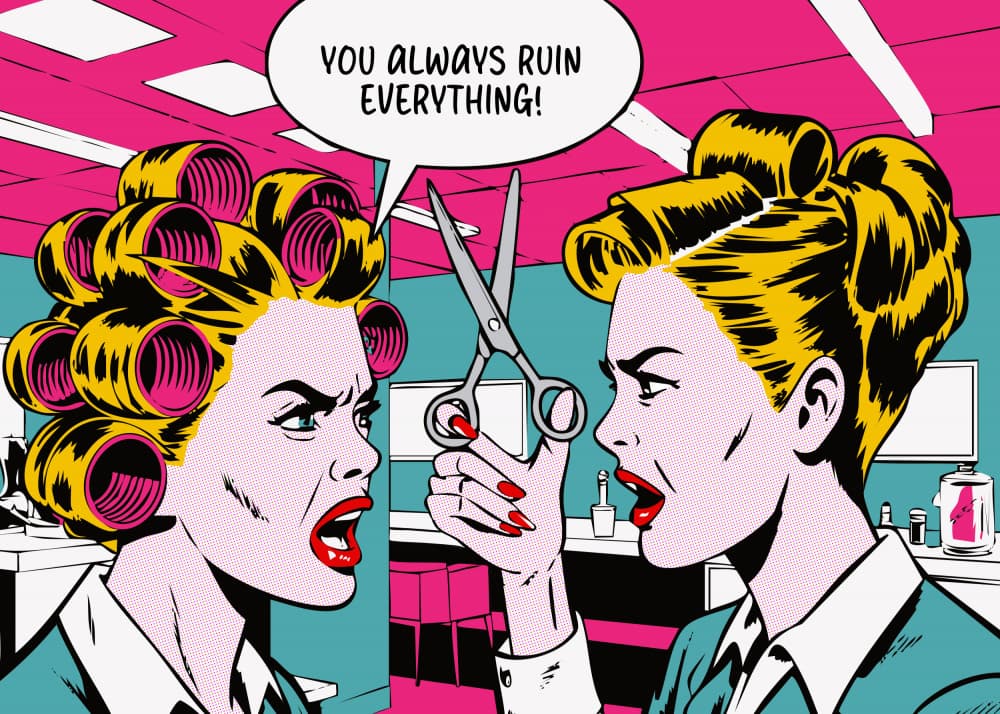 Pop Art Office Fight