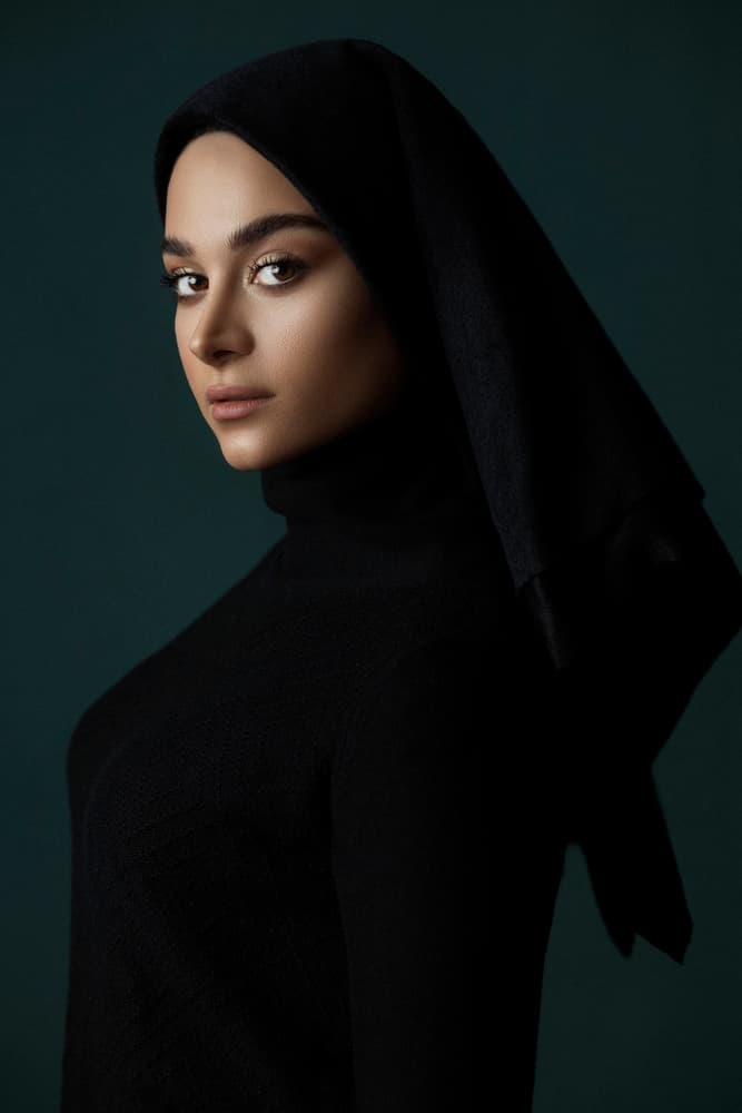 Elegant Modest Portrait by Amin Hamidnezhad — canvas wall art