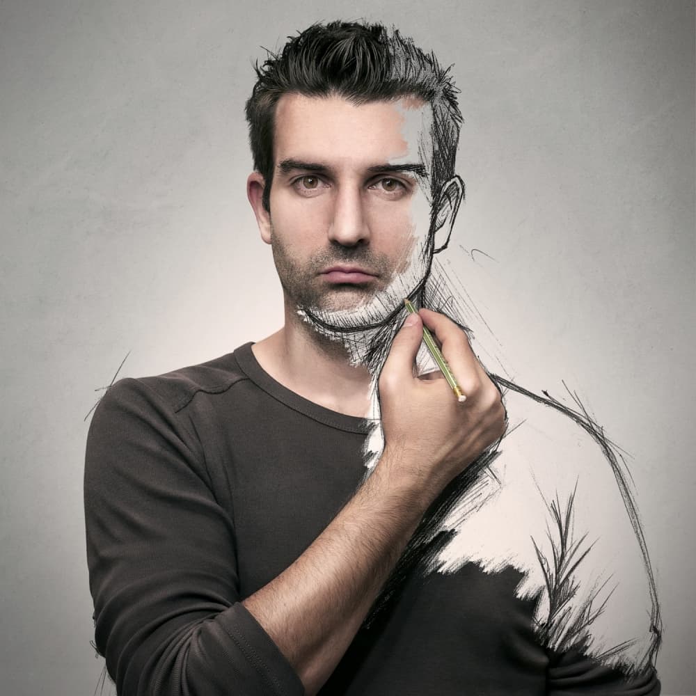 Man Creating Himself by Sebastien DEL GROSSO — canvas wall art