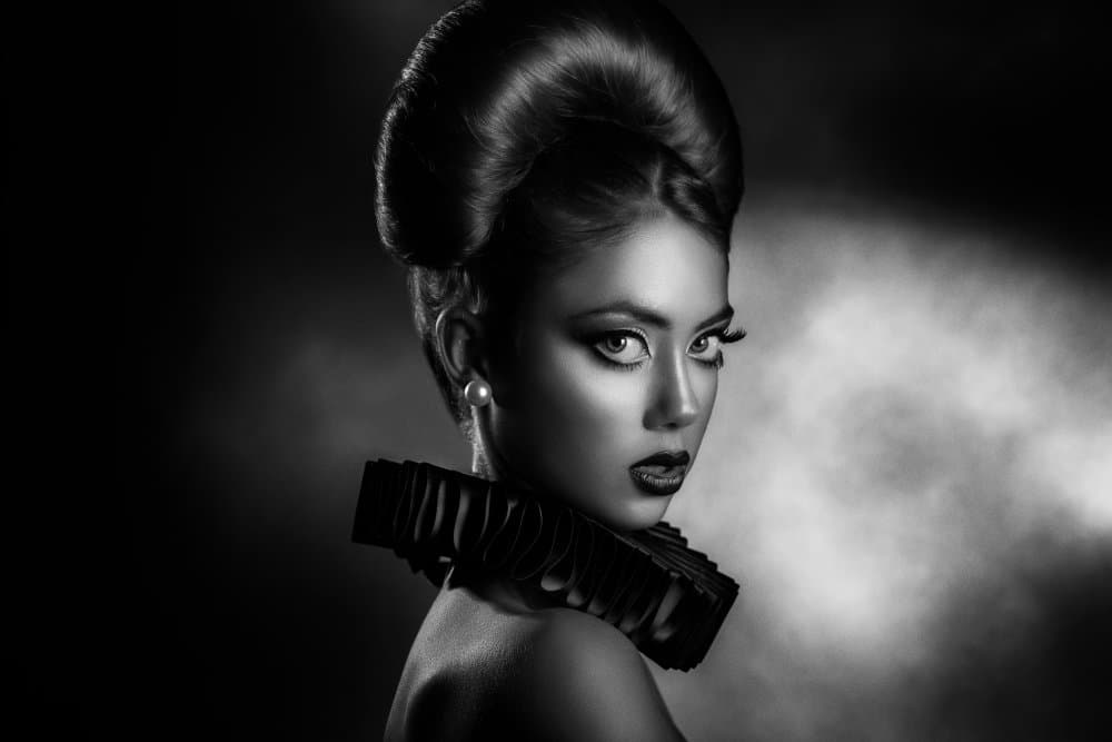 Sophisticated Noir Portrait by Peppe Tambè — canvas wall art
