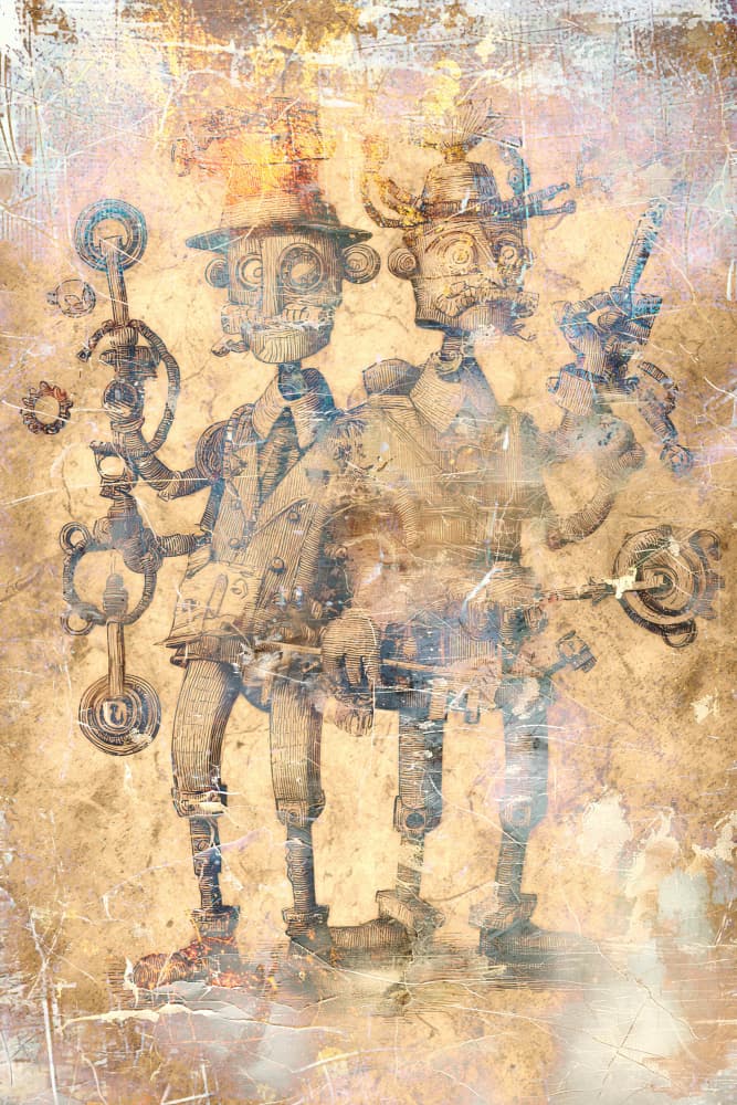 Mechanical Steampunk Gentlemen by Rafal Kulik — canvas wall art