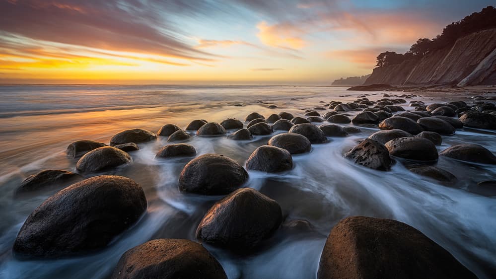 Glowing Beach Rocks by Johnny Zhang — canvas wall art