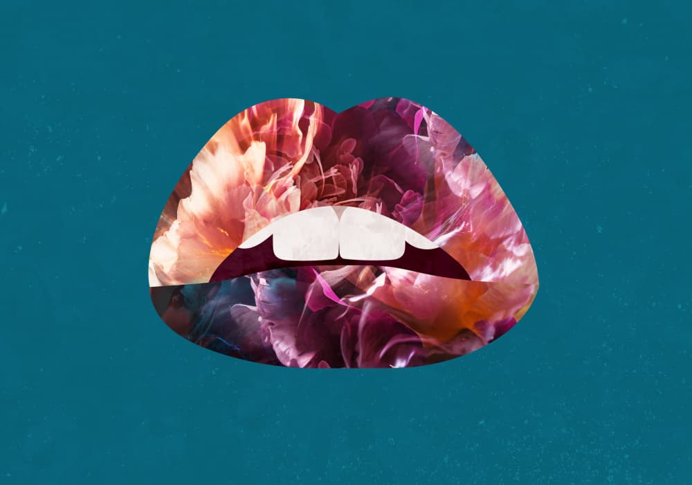 Blooming Lips by Sarah Manovski — canvas wall art