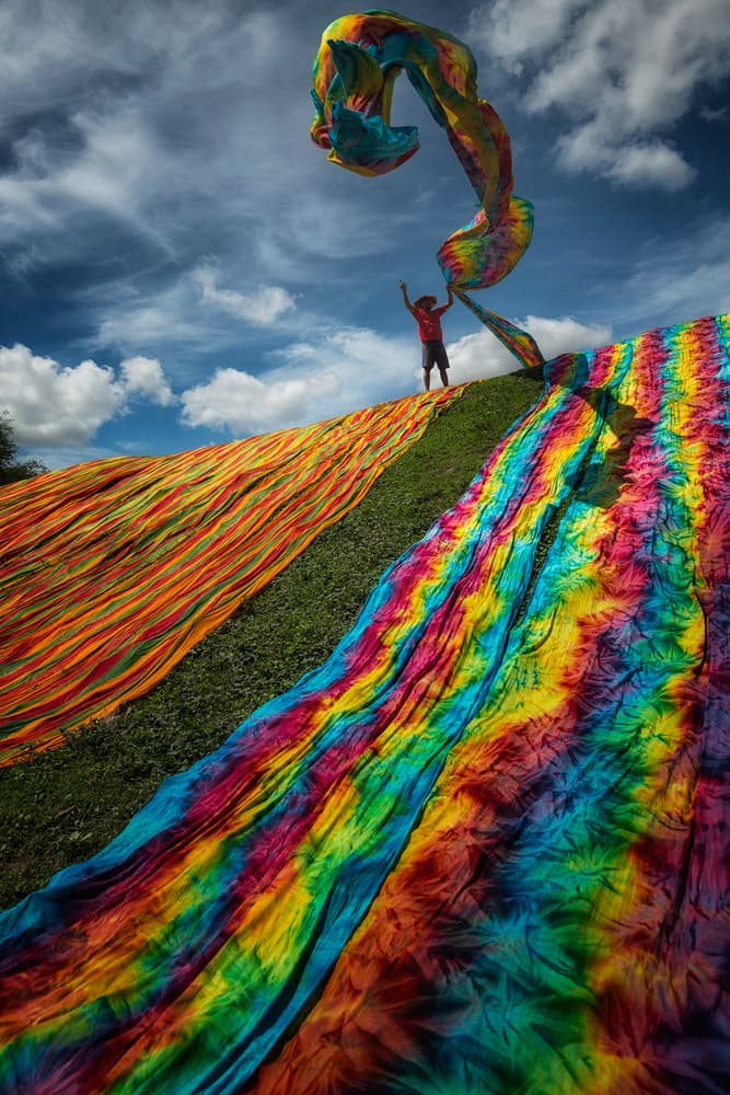 Vibrant Tie-Dye Unfurled by Prasad Malgaonkar — canvas wall art
