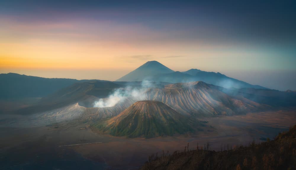 Volcanic Dawn Landscape by Eugenio Pastor Benjumeda — canvas wall art