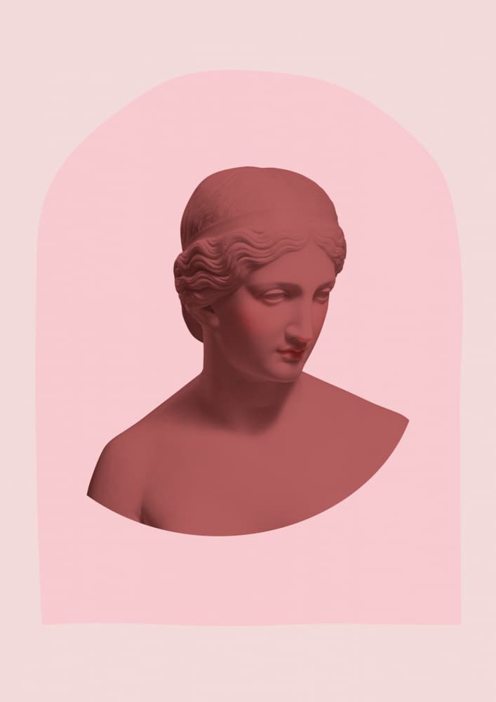 Blush Goddess Bust by Talitha McQueen — canvas wall art