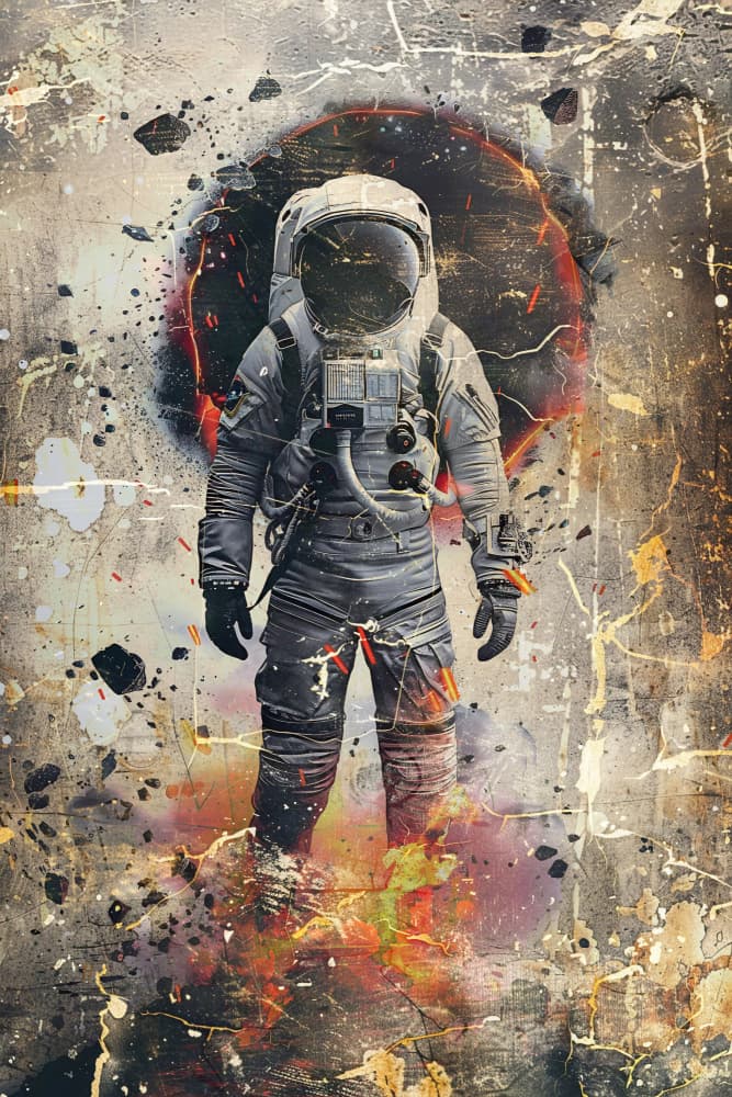 Astronaut Cosmic Portal by Rafal Kulik — canvas wall art