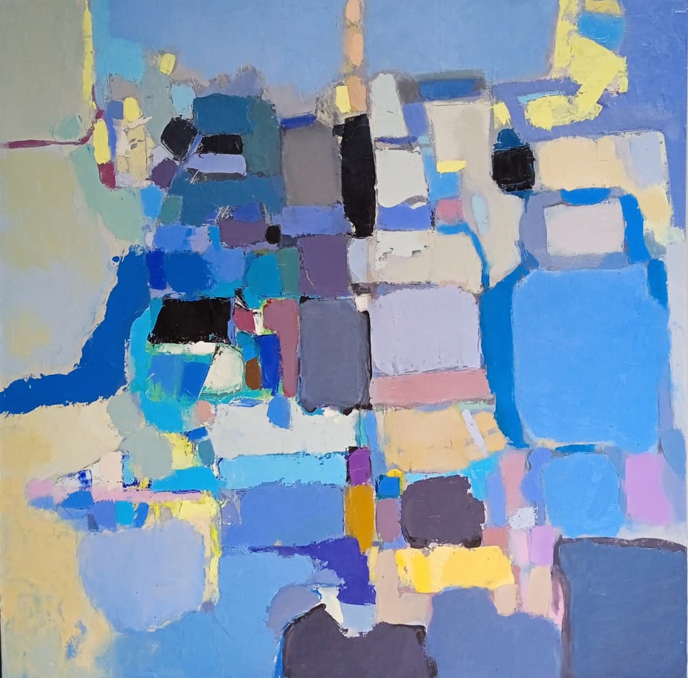 Colorful Abstract Blocks by Elena Shraibman — canvas wall art