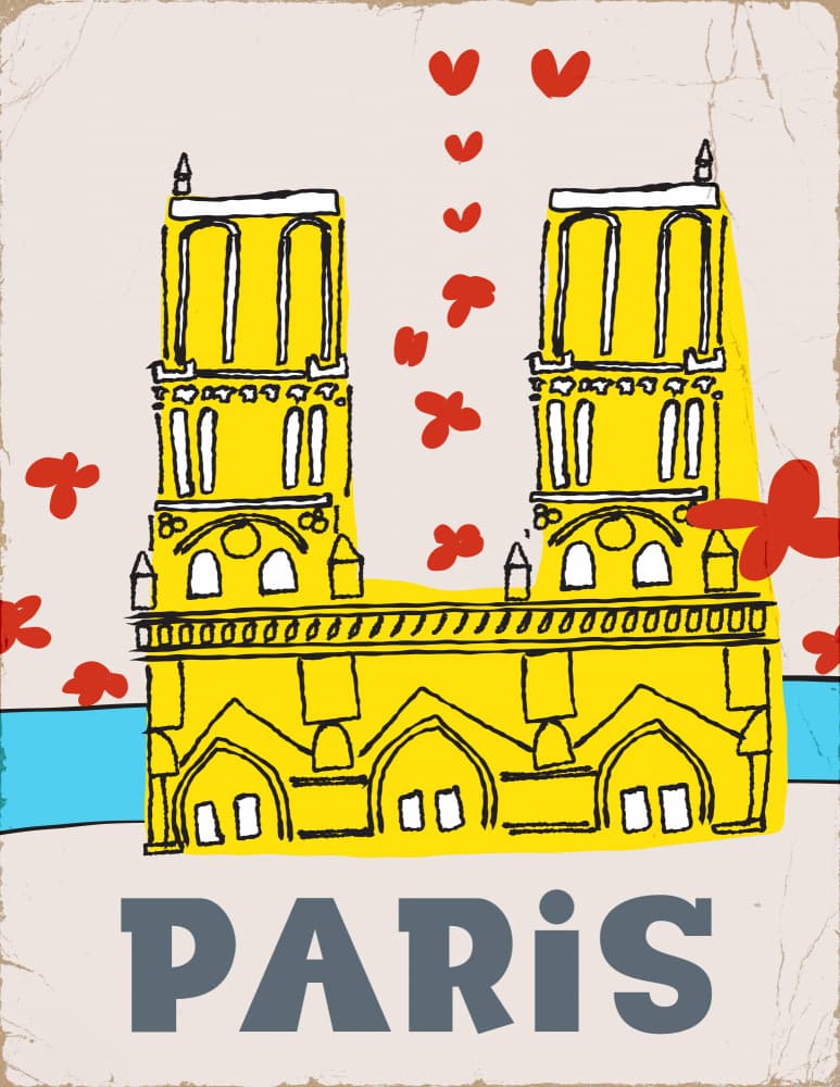 Whimsical Notre Dame Paris by Nicholas — canvas wall art