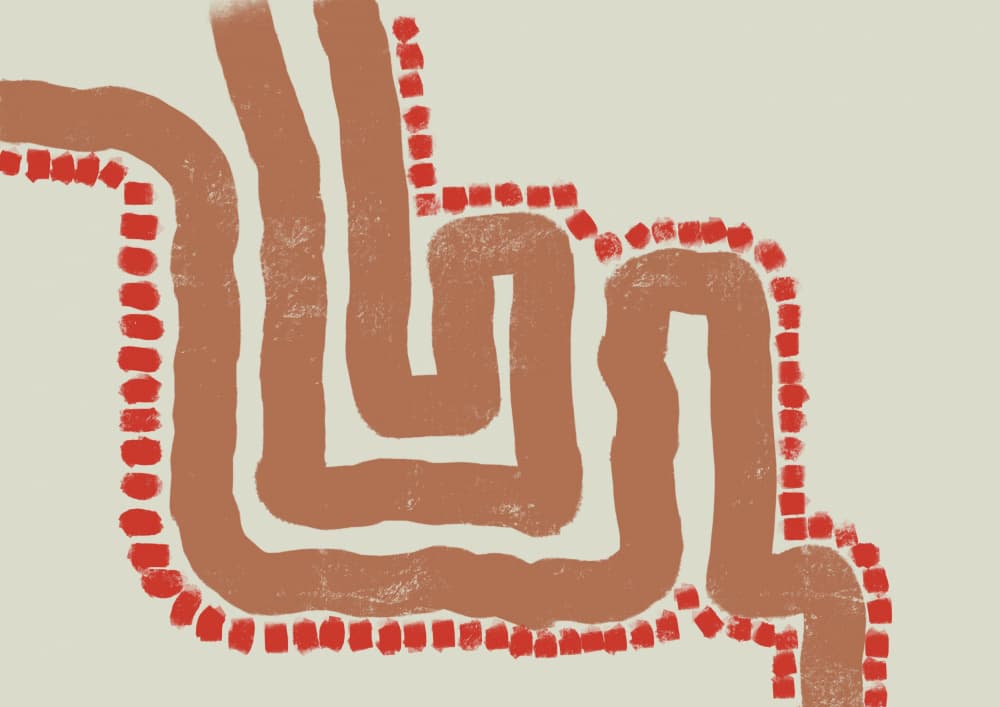 Earthy Maze Abstract by Sharyn Bursic — canvas wall art