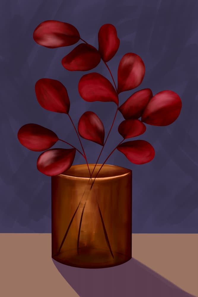 Elegant Botanical Still Life by EMELIEmaria — canvas wall art