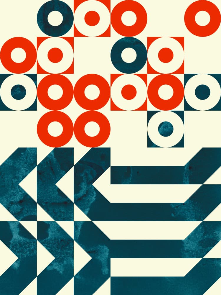 Bold Geometric Color Block by Petr Strnad — canvas wall art